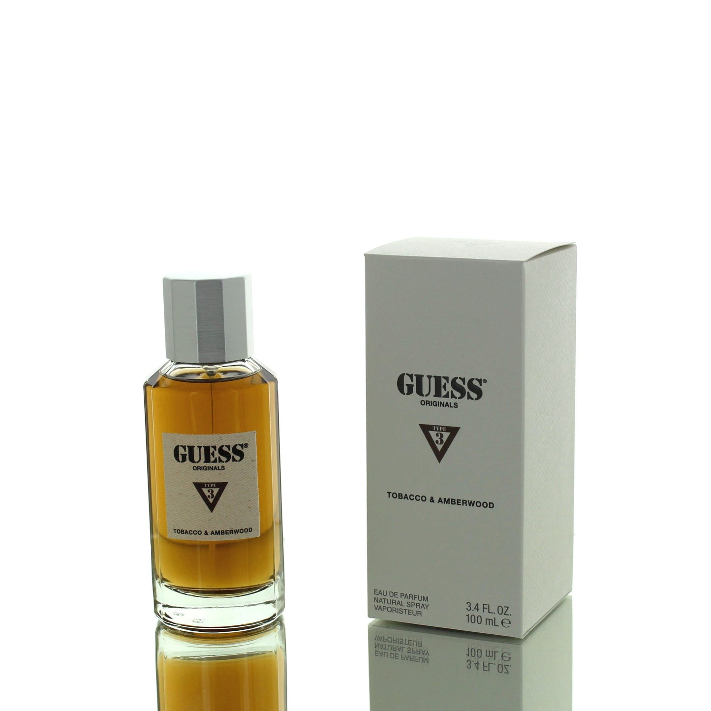 Guess Type 3 Tabac et Bois d'Ambre pour Homme/Femme