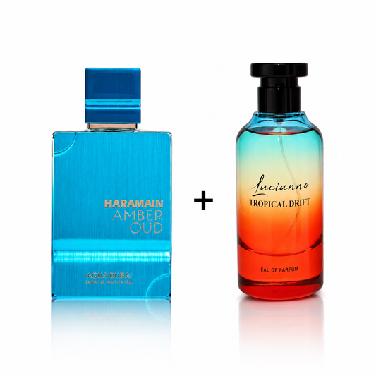 Duo Drop: Al Haramain Amber Oud Aqua Dubai + Lucianno Tropical Drift (Final Sale)