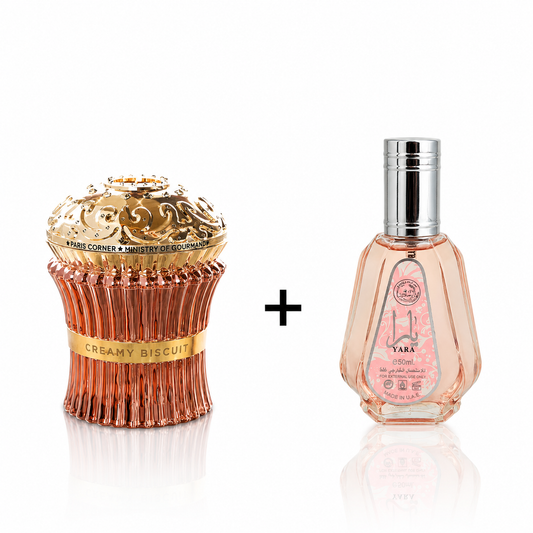 Duo Drop: Lattafa Yara + Paris Corner Ministry Of Gourmand Creamy Biscuit (Final Sale)