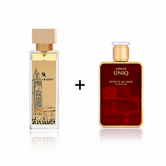 Duo Drop - Swiss Arabian Essence of Casablanca + Armaf Effects of Uniq (Final Sale)