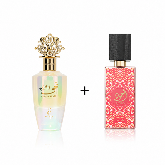 Duo Drop - Khadlaj Nuha Vanilla Pearl + Lattafa Ajwad Pink To Pink Edition (Final Sale)