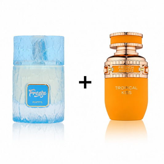Duo Drop - Riiffs Perfumes Freeze + Fragrance World Tropical Kiss (Jeddah Twist) (Final Sale)