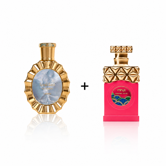 Duo Drop - Lattafa Victoria + Paris Corner Minya Caramel Dulce (Final Sale)