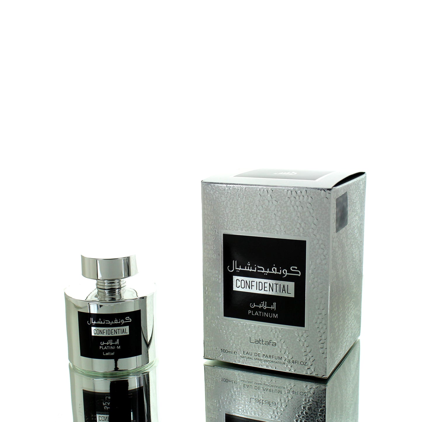Lattafa Confidential Platinum For Man Eau De Parfum Perfume Pre-owned