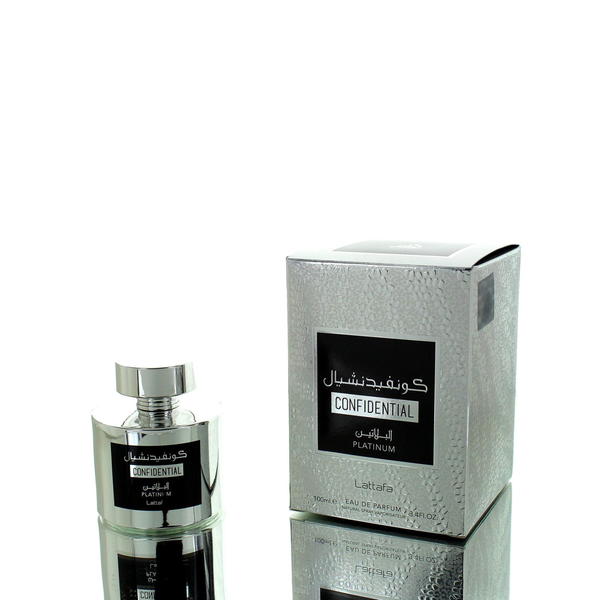 Lattafa Confidential Platinum For Man Eau De Parfum Perfume Pre-owned
